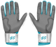Guantes de bateo G-Pro - Serie Blanca - Blanco y Celeste