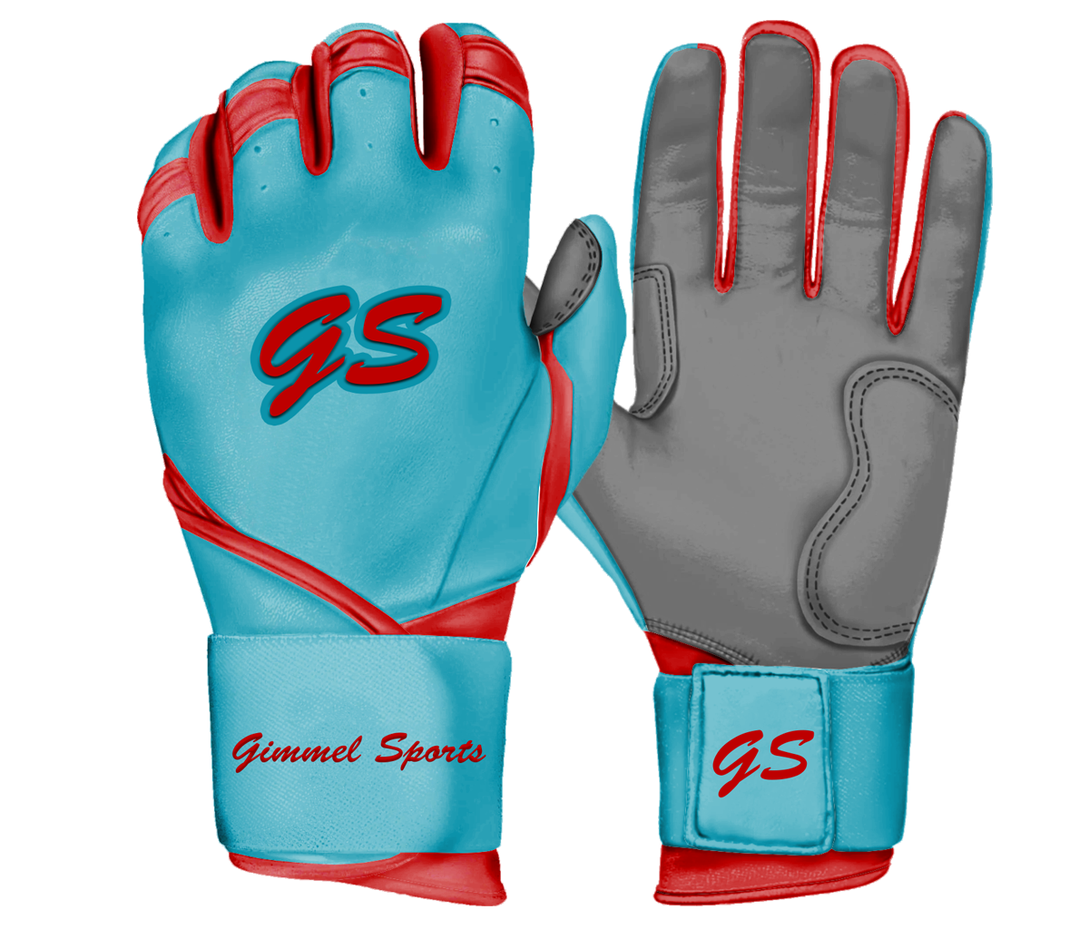 G Pro Batting Gloves Blue Series Baby Blue Red